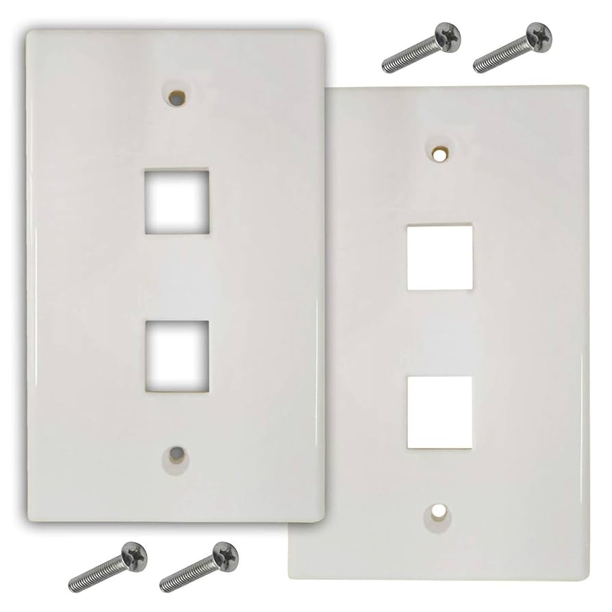 Amazon | 【2枚セット】2/4/6穴型モジュラージャック用ウォール